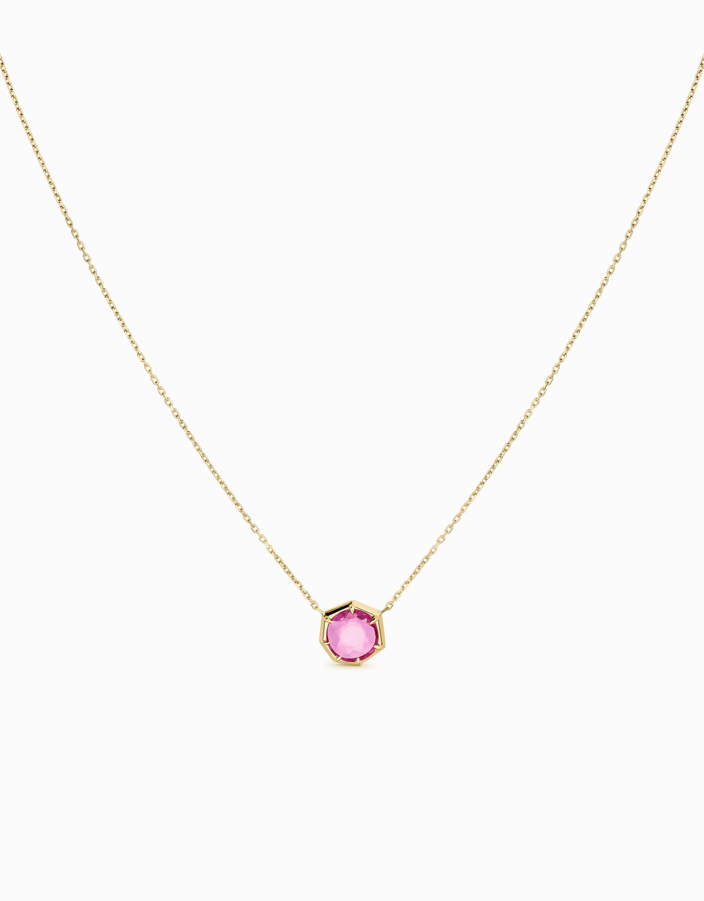 N.72 · Penjoll d'or groc i Safir Rosa