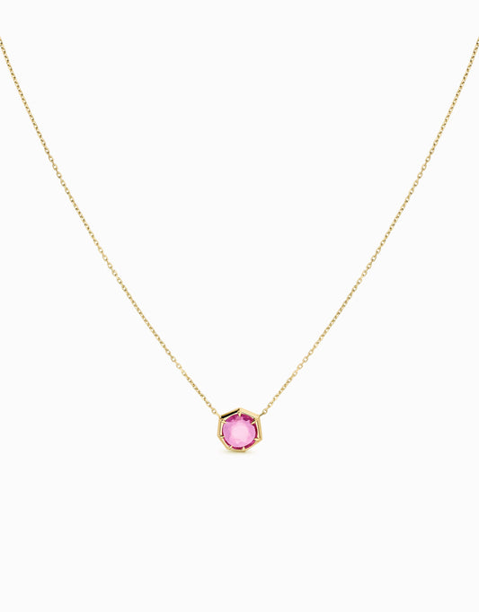 N.72 · Penjoll d'or groc i Safir Rosa